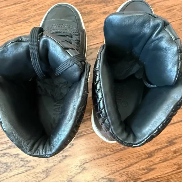 Chanel Unisex  Black High-Top Sneakers - Picture 10 of 16